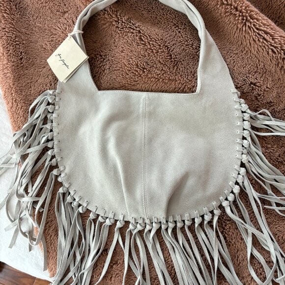 Free People Riley Fringe Purse - NWT - Plaster Color - Picture 9 of 9